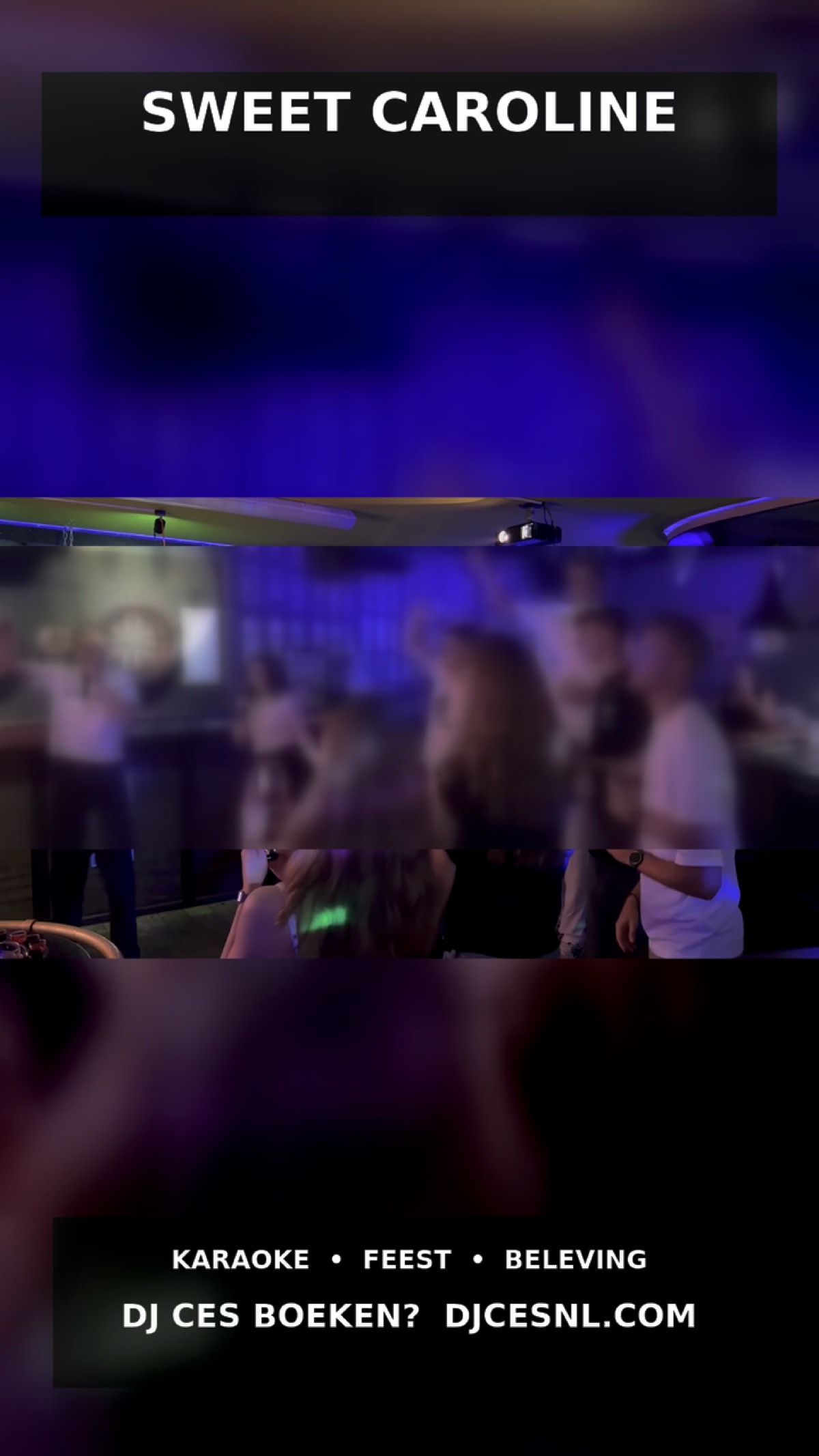 Karaokemoment met gasten tijdens Sweet Caroline